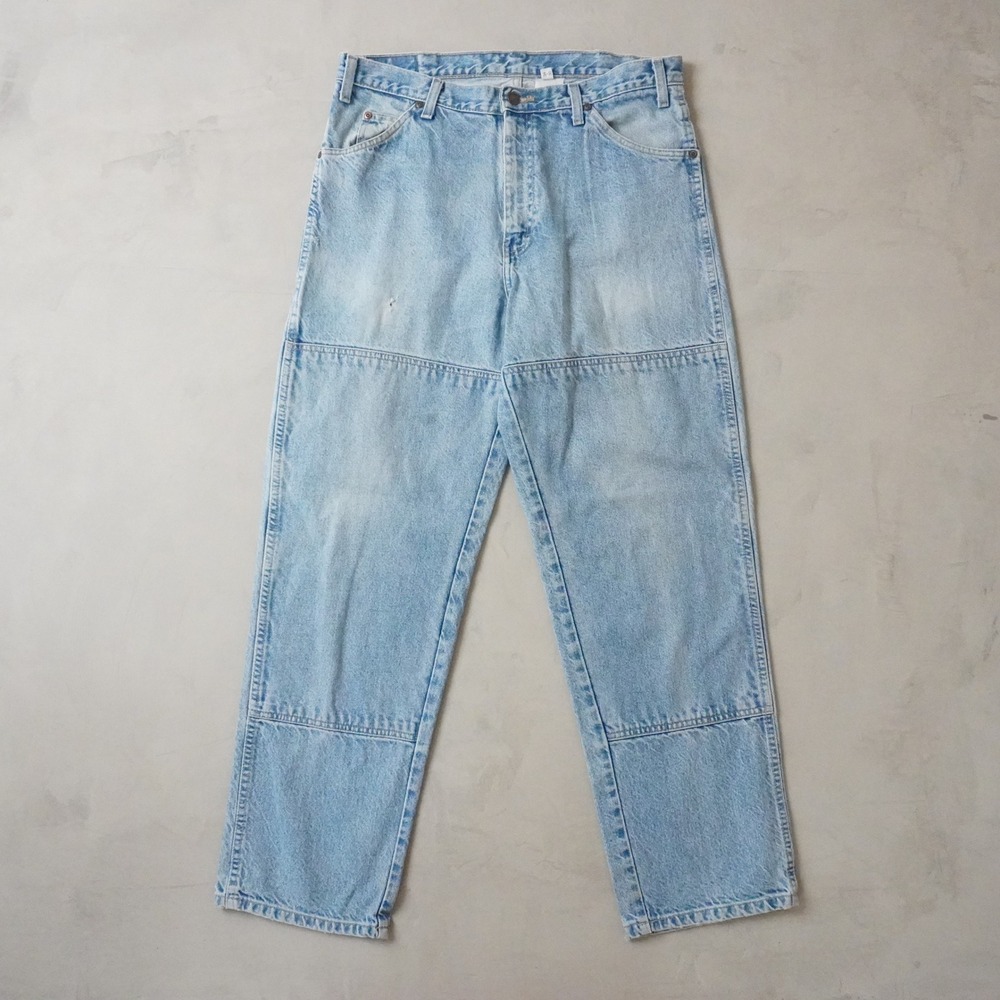 Vintage Dickies Double Knee Jeans 34x30 Mens Blue Denim Carpenter Work Pants